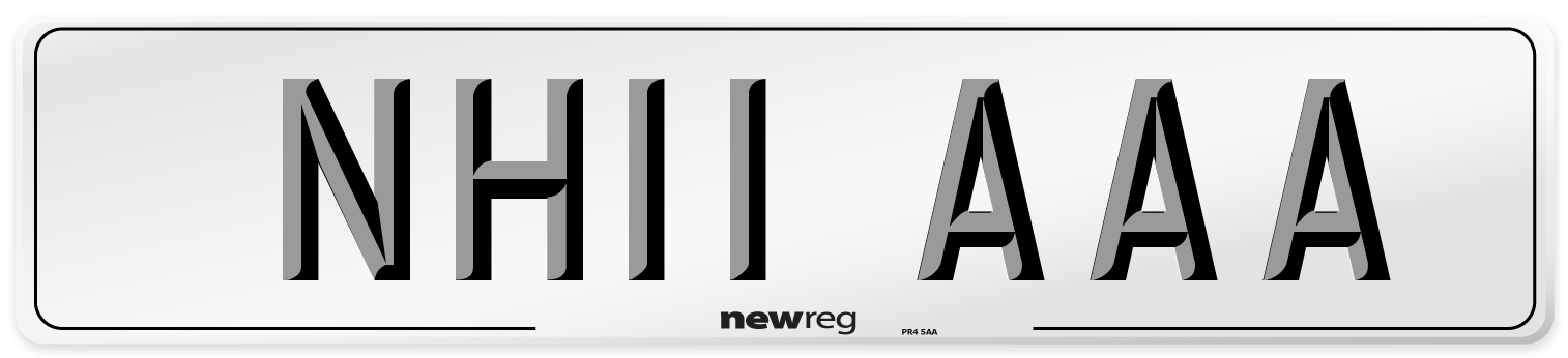 NH11 AAA Number Plate from New Reg